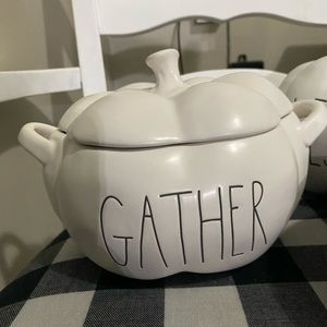 Gather Rae Dunn Pumpkin Container